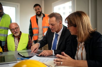 Program Directors meeting over construction project